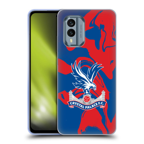 Crystal Palace FC Crest Red And Blue Marble Soft Gel Case for Nokia X30