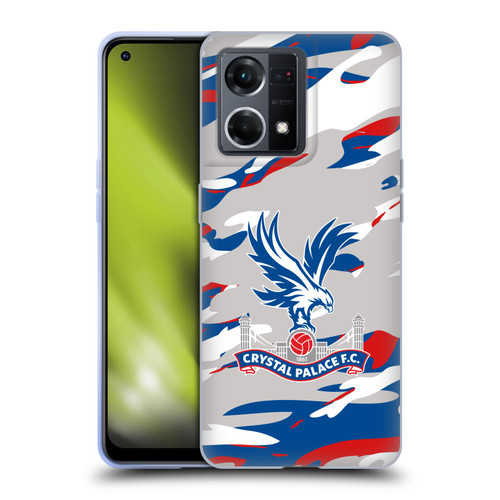 Crystal Palace FC Crest Camouflage Soft Gel Case for OPPO Reno8 4G