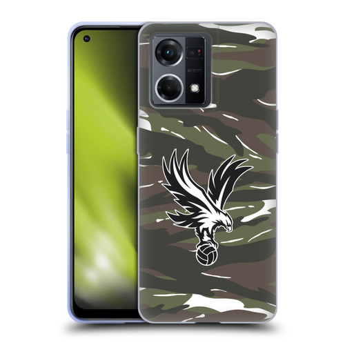 Crystal Palace FC Crest Woodland Camouflage Soft Gel Case for OPPO Reno8 4G