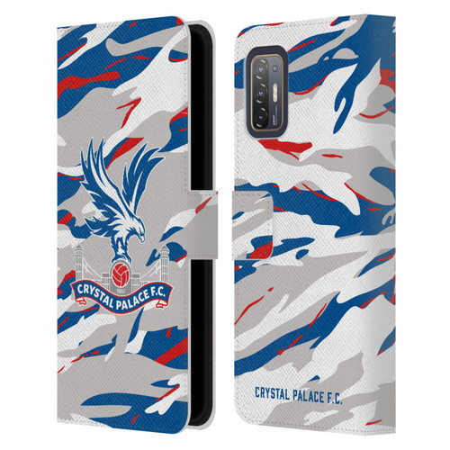 Crystal Palace FC Crest Camouflage Leather Book Wallet Case Cover For HTC Desire 21 Pro 5G
