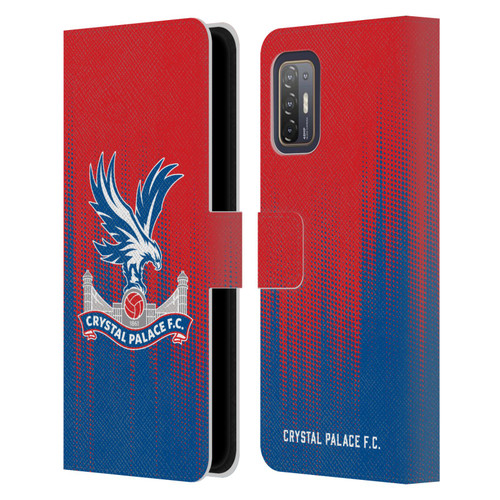 Crystal Palace FC Crest Halftone Leather Book Wallet Case Cover For HTC Desire 21 Pro 5G