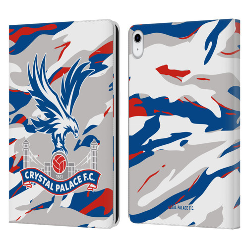 Crystal Palace FC Crest Camouflage Leather Book Wallet Case Cover For Apple iPad 10.9 2022/2025