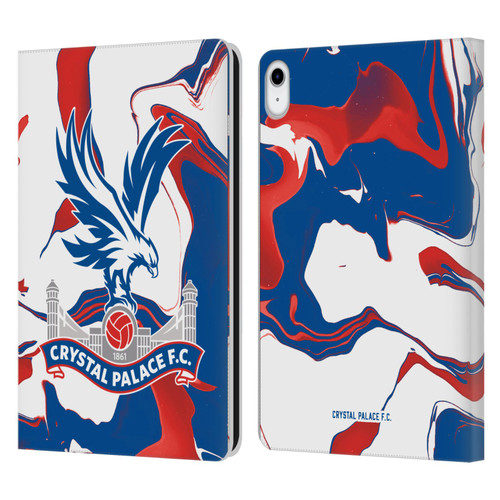 Crystal Palace FC Crest Marble Leather Book Wallet Case Cover For Apple iPad 10.9 (2022)