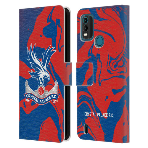 Crystal Palace FC Crest Red And Blue Marble Leather Book Wallet Case Cover For Nokia G11 Plus