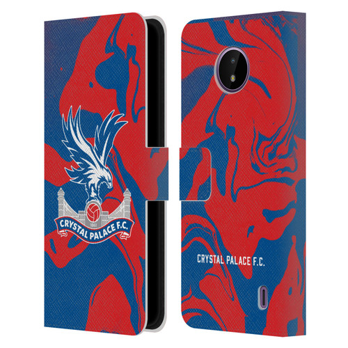 Crystal Palace FC Crest Red And Blue Marble Leather Book Wallet Case Cover For Nokia C10 / C20