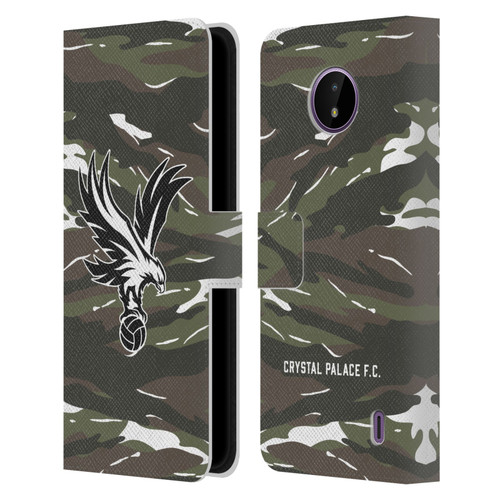 Crystal Palace FC Crest Woodland Camouflage Leather Book Wallet Case Cover For Nokia C10 / C20