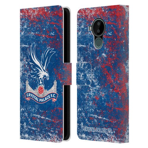 Crystal Palace FC Crest Distressed Leather Book Wallet Case Cover For Nokia C30