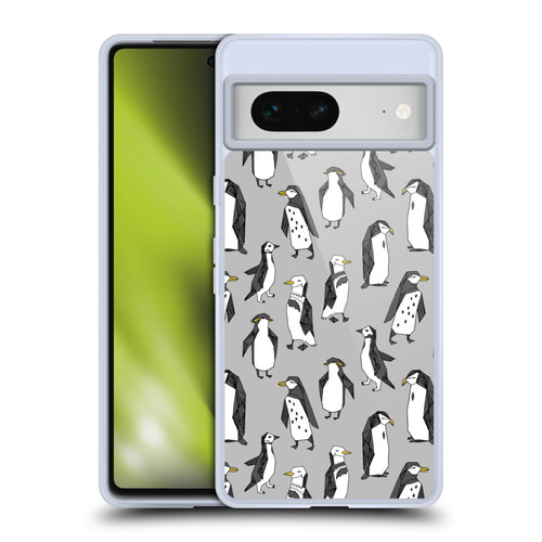 Andrea Lauren Design Birds Gray Penguins Soft Gel Case for Google Pixel 7