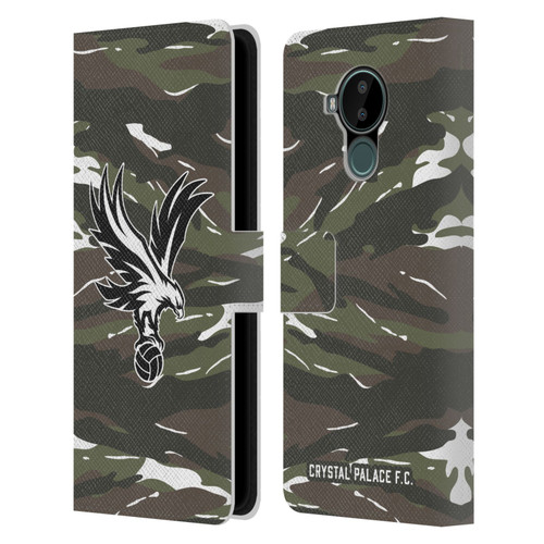 Crystal Palace FC Crest Woodland Camouflage Leather Book Wallet Case Cover For Nokia C30