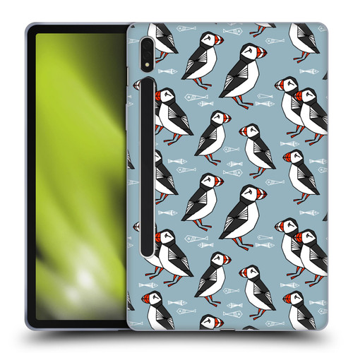 Andrea Lauren Design Birds Puffins Soft Gel Case for Samsung Galaxy Tab S8
