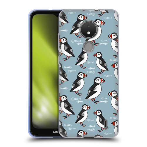 Andrea Lauren Design Birds Puffins Soft Gel Case for Nokia C21