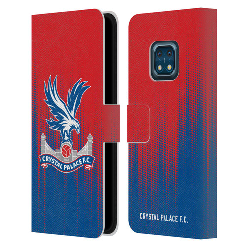 Crystal Palace FC Crest Halftone Leather Book Wallet Case Cover For Nokia XR20