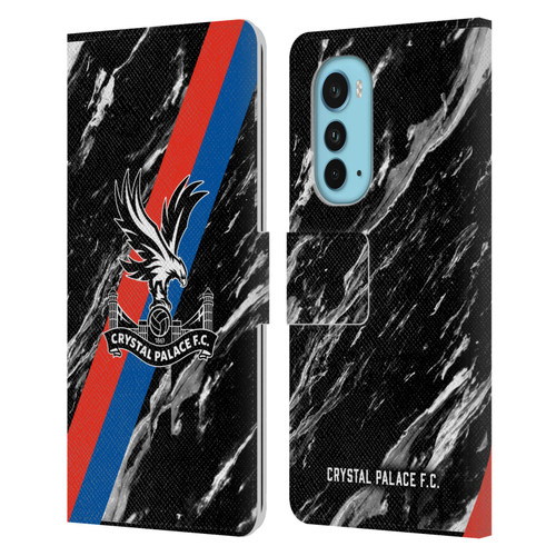 Crystal Palace FC Crest Black Marble Leather Book Wallet Case Cover For Motorola Edge (2022)