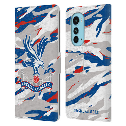 Crystal Palace FC Crest Camouflage Leather Book Wallet Case Cover For Motorola Edge (2022)