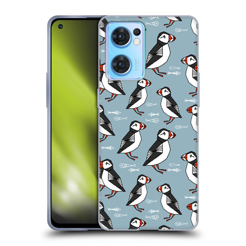 Andrea Lauren Design Birds Puffins Soft Gel Case for OPPO Reno7 5G / Find X5 Lite