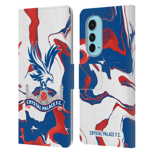 Crystal Palace FC Crest Marble Leather Book Wallet Case Cover For Motorola Edge (2022)