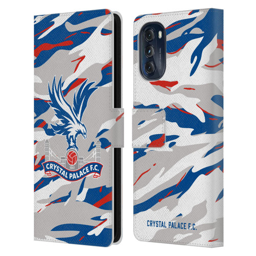 Crystal Palace FC Crest Camouflage Leather Book Wallet Case Cover For Motorola Moto G (2022)