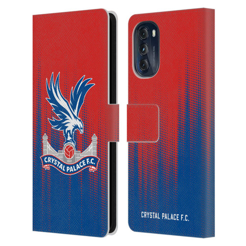 Crystal Palace FC Crest Halftone Leather Book Wallet Case Cover For Motorola Moto G (2022)