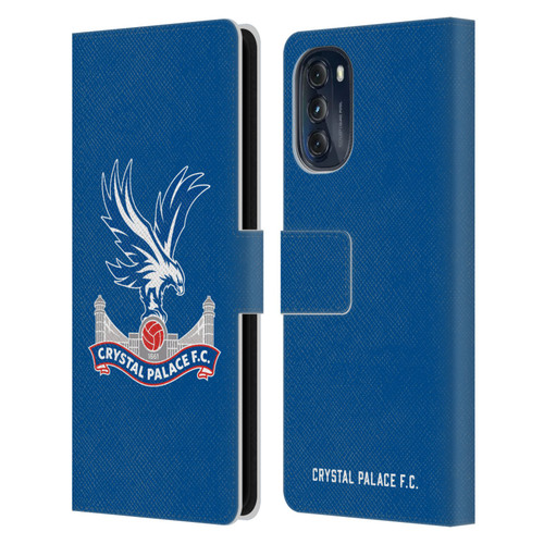 Crystal Palace FC Crest Plain Leather Book Wallet Case Cover For Motorola Moto G (2022)