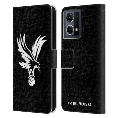 Crystal Palace FC Crest Eagle Grey Leather Book Wallet Case Cover For OPPO Reno8 4G