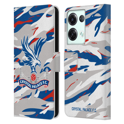 Crystal Palace FC Crest Camouflage Leather Book Wallet Case Cover For OPPO Reno8 Pro