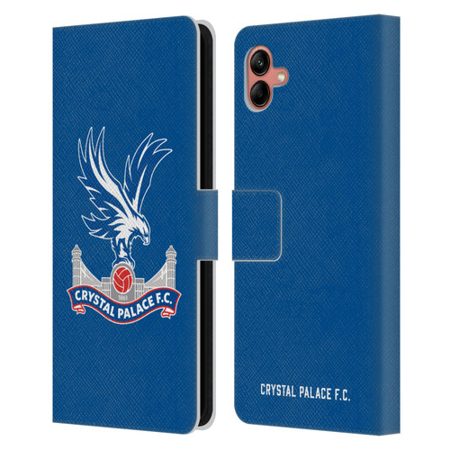 Crystal Palace FC Crest Plain Leather Book Wallet Case Cover For Samsung Galaxy A04 (2022)