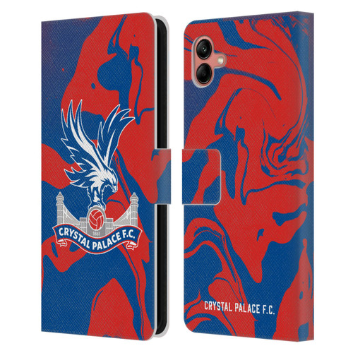 Crystal Palace FC Crest Red And Blue Marble Leather Book Wallet Case Cover For Samsung Galaxy A04 (2022)