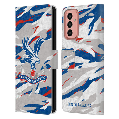 Crystal Palace FC Crest Camouflage Leather Book Wallet Case Cover For Samsung Galaxy M13 (2022)
