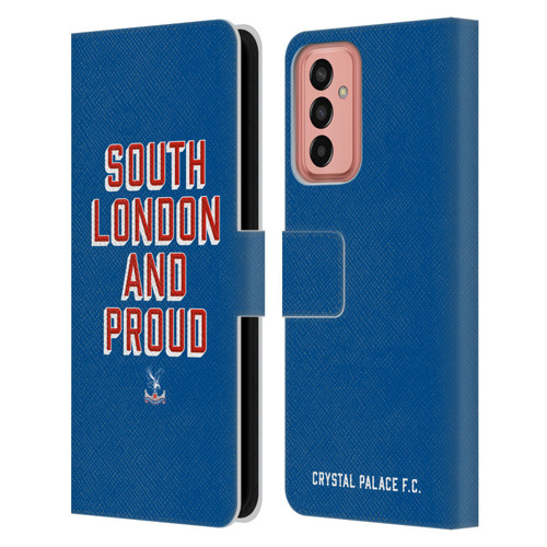 Crystal Palace FC Crest South London And Proud Leather Book Wallet Case Cover For Samsung Galaxy M13 (2022)