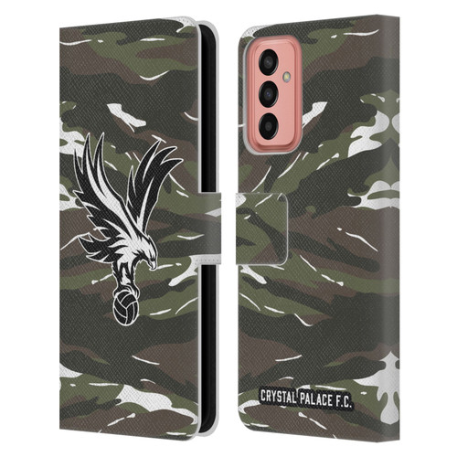 Crystal Palace FC Crest Woodland Camouflage Leather Book Wallet Case Cover For Samsung Galaxy M13 (2022)