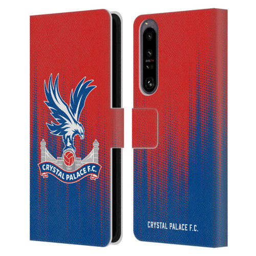 Crystal Palace FC Crest Halftone Leather Book Wallet Case Cover For Sony Xperia 1 IV