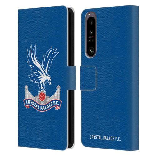 Crystal Palace FC Crest Plain Leather Book Wallet Case Cover For Sony Xperia 1 IV