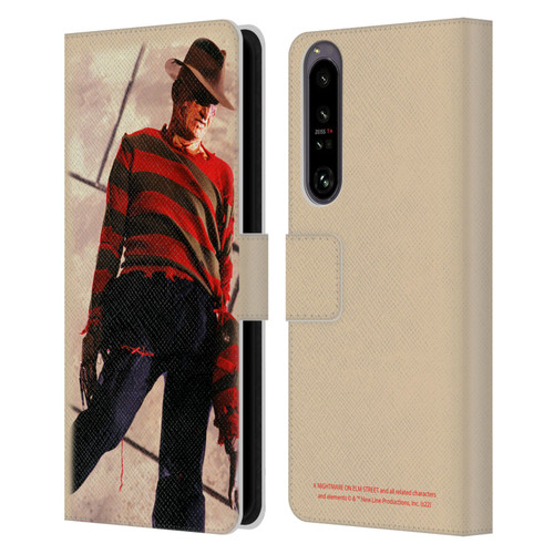 A Nightmare On Elm Street: The Dream Child Graphics Freddy Leather Book Wallet Case Cover For Sony Xperia 1 IV