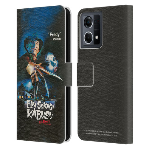 A Nightmare On Elm Street (1984) Graphics Elm Sokagi Leather Book Wallet Case Cover For OPPO Reno8 4G