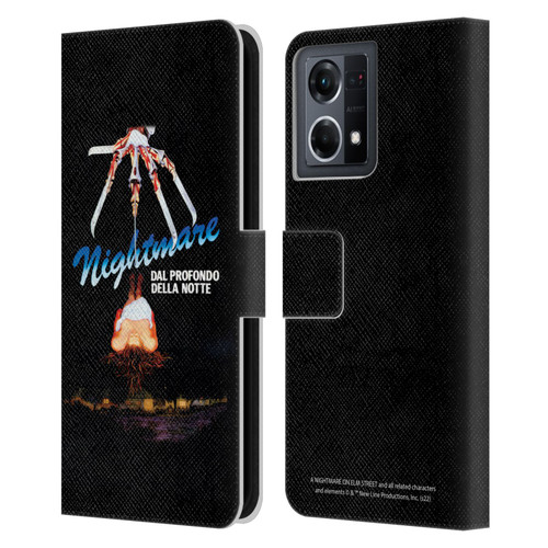 A Nightmare On Elm Street (1984) Graphics Nightmare Leather Book Wallet Case Cover For OPPO Reno8 4G