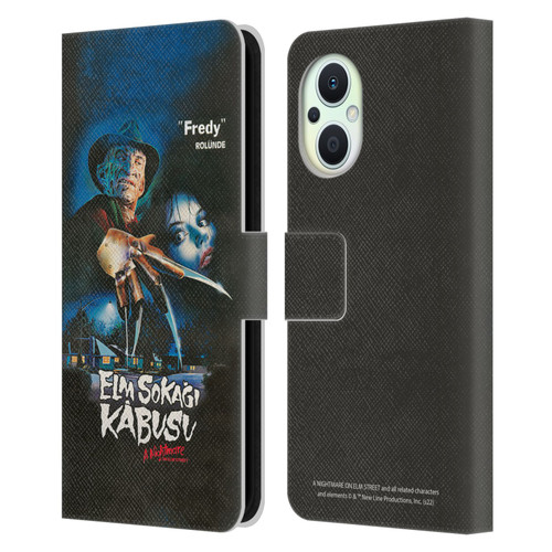 A Nightmare On Elm Street (1984) Graphics Elm Sokagi Leather Book Wallet Case Cover For OPPO Reno8 Lite