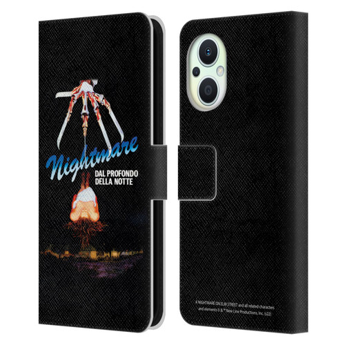 A Nightmare On Elm Street (1984) Graphics Nightmare Leather Book Wallet Case Cover For OPPO Reno8 Lite