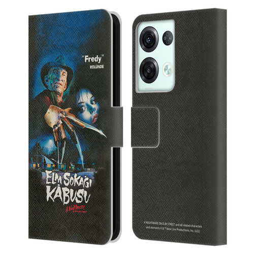 A Nightmare On Elm Street (1984) Graphics Elm Sokagi Leather Book Wallet Case Cover For OPPO Reno8 Pro