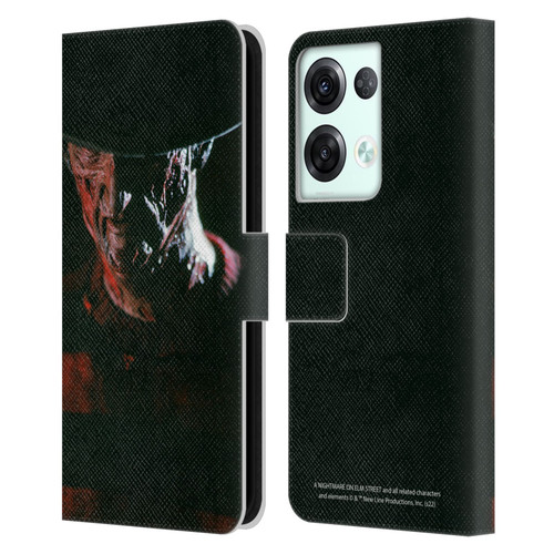 A Nightmare On Elm Street (1984) Graphics Freddy Leather Book Wallet Case Cover For OPPO Reno8 Pro