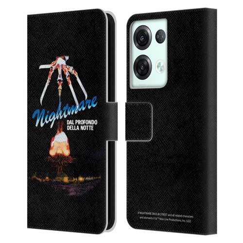 A Nightmare On Elm Street (1984) Graphics Nightmare Leather Book Wallet Case Cover For OPPO Reno8 Pro