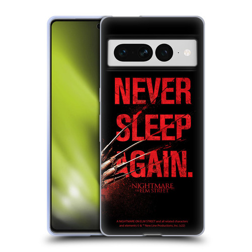 A Nightmare On Elm Street (2010) Graphics Never Sleep Again Soft Gel Case for Google Pixel 7 Pro