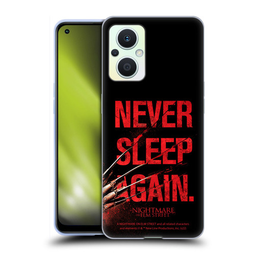 A Nightmare On Elm Street (2010) Graphics Never Sleep Again Soft Gel Case for OPPO Reno8 Lite