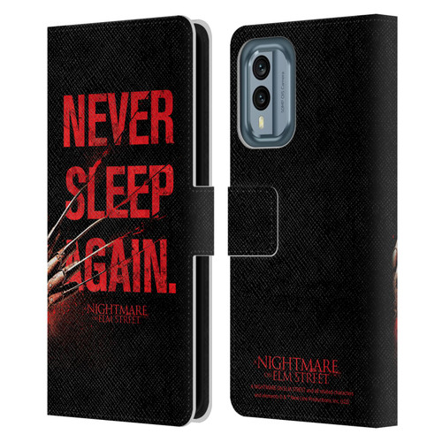A Nightmare On Elm Street (2010) Graphics Never Sleep Again Leather Book Wallet Case Cover For Nokia X30