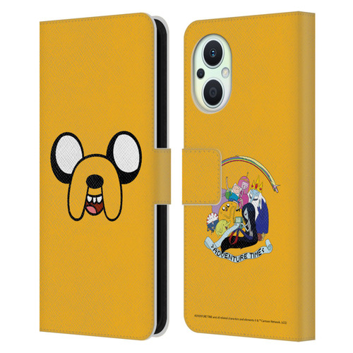 Adventure Time Graphics Jake The Dog Leather Book Wallet Case Cover For OPPO Reno8 Lite