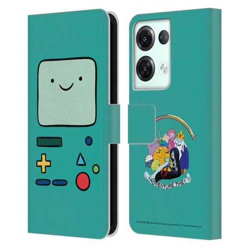 Adventure Time Graphics BMO Leather Book Wallet Case Cover For OPPO Reno8 Pro
