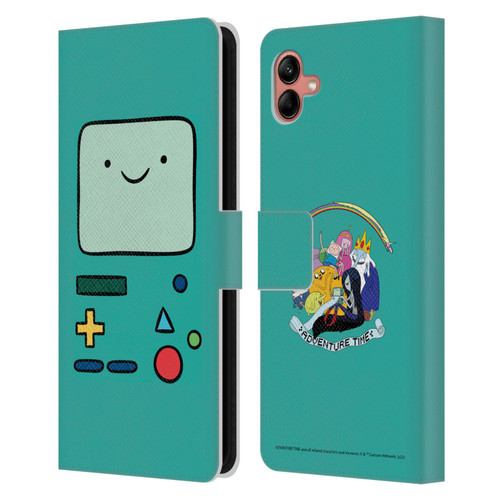 Adventure Time Graphics BMO Leather Book Wallet Case Cover For Samsung Galaxy A04 (2022)