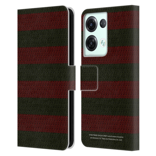 A Nightmare On Elm Street: Freddy's Dead Graphics Sweater Pattern Leather Book Wallet Case Cover For OPPO Reno8 Pro