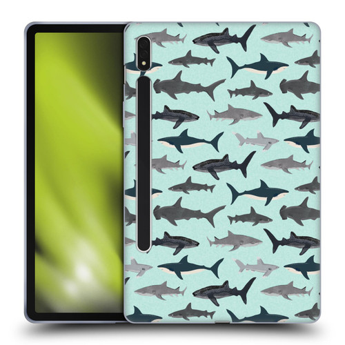 Andrea Lauren Design Sea Animals Sharks Soft Gel Case for Samsung Galaxy Tab S8