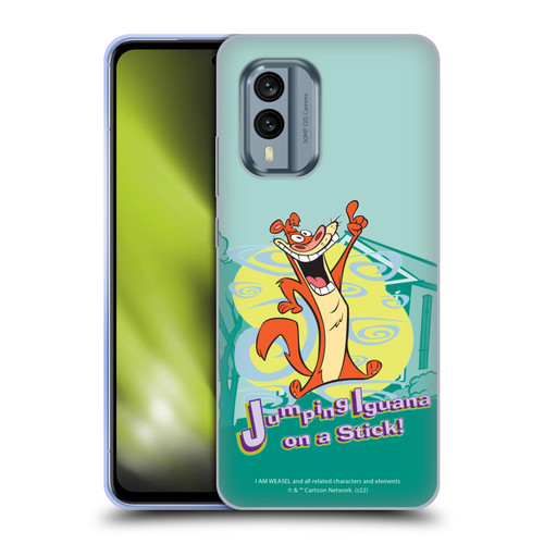 I Am Weasel. Graphics Jumping Iguana On A Stick Soft Gel Case for Nokia X30