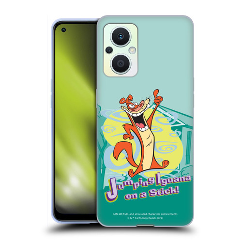 I Am Weasel. Graphics Jumping Iguana On A Stick Soft Gel Case for OPPO Reno8 Lite